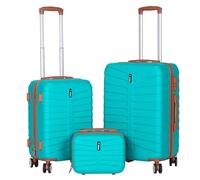 Juego o Set de 3 Maletas de Viaje Oferta | 4 Ruedas Dobles giratorias | Neceser | Maleta de Cabina | Equipaje de Mano | Cerradura con combinación | Ligeras y Resistentes | Asa telescópica.