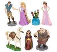 Juego oficial de figuras enredadas de Disney Store, incluye 7 figuras de Full Skardo en caja de regalo con Rapunzel, Flyn, Pascal y mucho más, perfecto para los fanáticos de los juguetes y juegos de