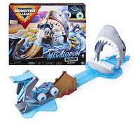 Juego Oficial Megalodon Mayhem con Exclusivo camión Monstruo Fundido Megalodon a Escala 1:64