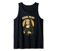 Juego Orar Juego De Palabra Divertido Anime Monja Jugador Broma Retro Videojuegos Camiseta sin Mangas