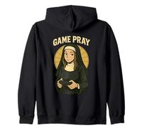 Juego Orar Juego De Palabra Divertido Anime Monja Jugador Broma Retro Videojuegos Sudadera con Capucha