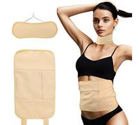 Juego Paquete Aceite Ricino, Envoltura de Paquete de Aceite de Ricino Reutilizable para Cuello y Vientre TPU Desmontable Paquete de Aceite de Ricino Aceite de Ricino No Incluido (Caqui)