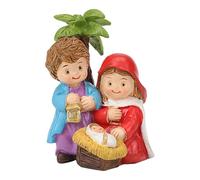 Juego para belén artesanal, figuras de belén de resina de 3,5 pulgadas, exposición detallada del belén de Navidad, decoraciones para la mesa del nacimiento de Jesús, ideal para coleccionar