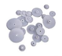 Juego para engranajes Plástico 19Pcs Doble Diente Juego para | 19 piezas doble diente, plástico ligero, ideal robótica educativa, montaje para fácil, kit completo