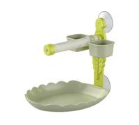 Juego para Pájaros Percha con Ventosa Mirador de Observación con Bandeja para Caídas Estructura y PP Adecuado para Ventanas Interiores Tranquilas del Hogar