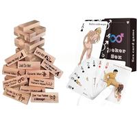 Juego para parejas adultos - Pack combinable de 48 bloques de posiciones + dados de 12 caras + selector de poses + 54 cartas eróticas, diversión y creatividad íntima para parejas (C)