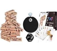 Juego para parejas adultos - Pack combinable de 48 bloques de posiciones + dados de 12 caras + selector de poses + 54 cartas eróticas, diversión y creatividad íntima para parejas B+C)