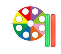 Juego paracaídas Paracaídas al Aire Libre, Tienda de campaña con arcoíris, Juegos, Juegos en el Patio, Actividades cooperativas de Trabajo en Equipo(4M Parachute 2 Rods)