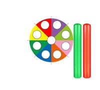 Juego paracaídas Paracaídas al Aire Libre, Tienda de campaña con arcoíris, Juegos, Juegos en el Patio, Actividades cooperativas de Trabajo en Equipo(2M Parachute 2 Rods)