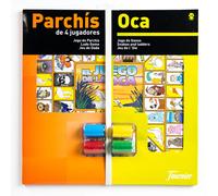 Juego Parchis y Oca tablero 40x40cm Fournier incluidas fichas, cubiletes y dados para 4 jugadores