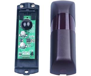 Juego Pareja par de fotocelulas infrarojos universales Sensor Externo automatico Puertas de Garaje Seguridad 12V/24 AC DC Contacto NO NC COM con Filtro Solar 20 Metros