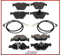 Juego Pastillas de Freno + Aviso Contacto Delant. + Trasero BMW 3er E90 E91 E92