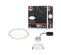 Juego Paulmann EBL Cole Coin 3-Step-Dim 6 W, 2700 K, blanco | Luminaria empotrable para techo, IP44, regulable con interruptor, luz blanca cálida, bombilla incluida