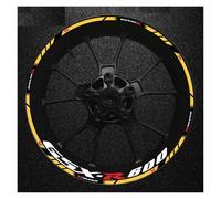 Juego Pegatinas para Llanta Delantera Trasera Motocicleta Calcomanía para Rueda Cubo para Suzuki GSXR600 Gsxr 600 R 600R Gsx-r R600(Style 29)