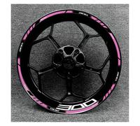 Juego Pegatinas para Rueda Motocicleta Calcomanía Modificada Embellecedor Llanta Reflectante Impermeable para Z300 17 Pulgadas 1(Style 23)