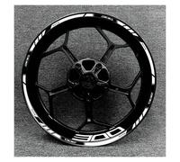Juego Pegatinas para Rueda Motocicleta Calcomanía Modificada Embellecedor Llanta Reflectante Impermeable para Z300 17 Pulgadas 1(Style 17)