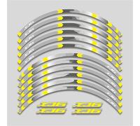 Juego Pegatinas Reflectantes Impermeables Llantas Motocicleta 17 Pulgadas Compatibles con para Y&amaha para XJ6 Piezas de Motocicleta(Style 7)
