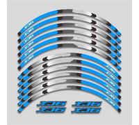 Juego Pegatinas Reflectantes Impermeables Llantas Motocicleta 17 Pulgadas Compatibles con para Y&amaha para XJ6 Piezas de Motocicleta(Style 1)