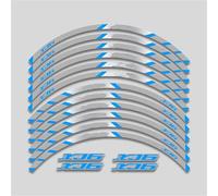 Juego Pegatinas Reflectantes Impermeables Llantas Motocicleta 17 Pulgadas Compatibles con para Y&amaha para XJ6 Piezas de Motocicleta(Style 12)