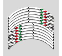 Juego Pegatinas Reflectantes Llantas Bujes Motocicleta 17 Pulgadas para Ducati para MULTISTRADA 1260 1200 Piezas de Motocicleta(Style 2)