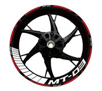 Juego Pegatinas Reflectantes Llantas Motocicleta Delanteras Y Traseras, para Yamaha para MT-03 2020 2021 2022 Calcomanías de protección(Color22)