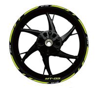 Juego Pegatinas Reflectantes Llantas Motocicleta Delanteras Y Traseras, para Yamaha para MT-03 2020 2021 2022 Pensativo(Color12)