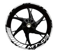 Juego Pegatinas Reflectantes Llantas Motocicleta Delanteras Y Traseras, para Yamaha para MT-03 2020 2021 2022 Calcomanías de protección(Color8)