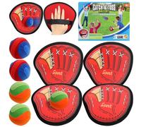 Juego Pelota Velcro, Captura Bolas Raqueta Set, 4 Velcro Ball Paddles y 4 Velcro Ball, Juego Pelota Velcro Captura Bolas Raqueta Set Toss Catch Ball Juego de Juguetes Juegos de Playa para Niños