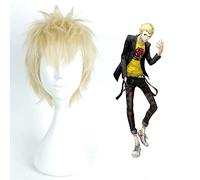 Juego Persona 5 Cosplay Peluca Ryuji Sakamoto Cosplay Cola de caballo Pelo Peluca sintética resistente al calor Fiesta de Halloween Cosplay Peluca