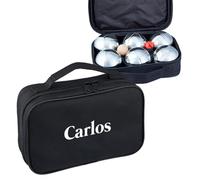 Juego Petanca Personalizado con el Nombre Bolas Metálicas Metal con Estuche Negro Profesional