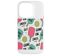 Juego Pickleball Paleta Pelota Patrón Coffee Lover Carcasa para iPhone 14 Pro