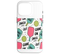 Juego Pickleball Paleta Pelota Patrón Coffee Lover Carcasa para iPhone 16 Pro