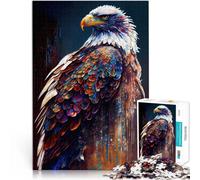 Juego Pintura en Tinta de águila Calva Rompecabezas para Adultos 1000 Piezas 38x52cm Cada Pieza es única: un desafiante y Divertido Juego Familiar