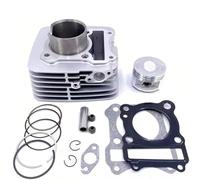 Juego Pistón Cilindro Compatible Con Suzuki Para EN150 Para EN150-A Para GZ150-A Kit De Pistón De Cilindro De Motor De Motocicleta De 57 Mm Conjunto De Pistón De Motocicleta(Silver)