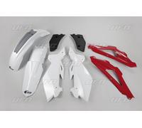 JUEGO PLÁSTICO UFO HUSQVARNA CR 2T '06-'08 COLOR OEM '07-'08 (BLANCO/ROJO/NEGRO)