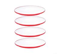 Juego Platos Melamina 4 Unidades Ligeros(Red)