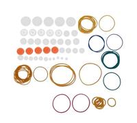 Juego poleas correa transmisión 84 piezas, diámetro del eje de 2 mm, engranajes de plástico, eje de polea, correa de gusano, juego de estantes, accesorios de surtido de engranajes DIY para