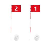 Juego portátil de 5 secciones con agujero de golf y de bandera | Poste de fibra de vidrio para mayor durabilidad, bandera verde para práctica de poner en campo de conducción, equipo de
