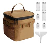 Juego portátil, dispensador de condimentos al aire libre, botellas de camping, juego de salero y pimentero, kit de picnic, organizador de barbacoa, botellas compactas de condimentos, botellas de