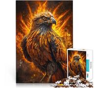 Juego práctico Águila en Llamas Rompecabezas para Adultos de 1000 Piezas 26x38cm con Piezas de Formas aleatorias Que se entrelazan Completamente