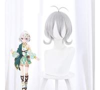 Juego Princess Connect Re: buceo Cosplay Peluca Kokkoro Gris plateado Cabello corto Fiesta de Halloween Etapa para adultos Pelucas de rendimiento