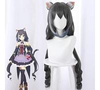Juego Princess Connect! Re: dive Momochi Kiruya Kyaru Cosplay pelucas traje de mujer juego de roles peluca de pelo con oreja de gato 499C