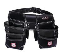 Juego profesional de 11 bolsillos de cuero para herramientas / cinturón de herramientas de carpintero | Bolsa de yeso resistente, bolsa de electricista y bolsas de cinturón de herramientas de marco