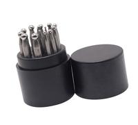 Juego profesional de 15/17 piezas para trabajar metales con texturas martilladas y perforadoras de metal redondas