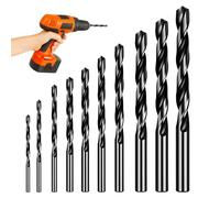 Juego Profesional de Brocas Hexagonales de 10 Piezas para Metal, Diámetro de 1 a 10 mm, Longitud de Trabajo de 24 a 75 mm, Accesorio para Taladros de Percusión y Taladros Convencionales