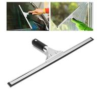 Juego profesional de limpiacristales de acero inoxidable, extractor de ventanas con borde de goma de 45 cm de ancho, juego de limpiacristales con riel de acero inoxidable como extractor de cristales