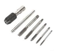 Juego profesional de machos y troqueles M3-M8, 6 piezas, herramientas de roscado de tornillo de aleación de acero con llave en T para reparación de garaje y trabajos de metal (1 juego)