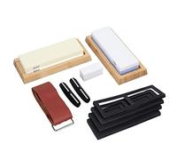 Juego profesional de piedra para afilar cuchillos, kit de piedra de afilar premium con grano 400/1000 y grano 3000/8000 para herramientas de cocina y jardinería