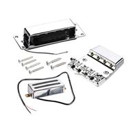 Juego profesional de puente de bajo y pastilla de 4 cuerdas para bajo eléctrico, puente/cordal y pastillas, accesorio para bajo eléctrico, puente de cuello y pastilla, juego de accesorios de repuesto