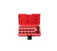 Juego profesional de restaurador de agujeros de acero al carbono, funda portátil para todos los modelos automotrices, tapones de rosca trasera